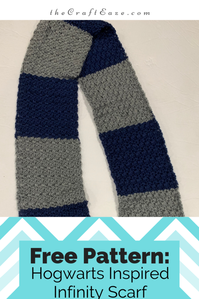 Hogwarts Inspired Infinity Scarf Free Crochet Pattern CraftEaze
