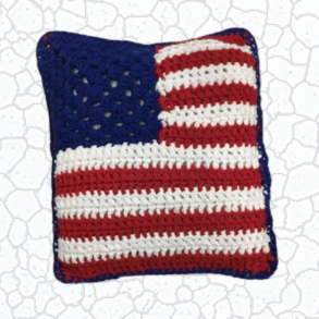 June Flag Pillow Crochet Project