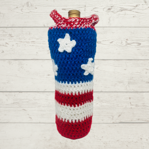 Red, White, and Booze Bottle Holder